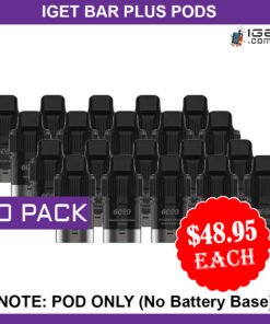 IGET BAR PLUS – POD ONLY – 20 PACK – 6000 PUFFS (No Battery Base)