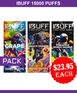 IBUFF SHISHA 15000 PUFFS – 3 PACK