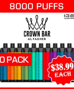 ALFAKHER CROWN BAR – 8000 PUFFS – 10 PACK
