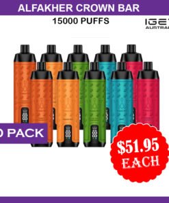 ALFAKHER CROWN BAR – 15000 PUFFS – 10 PACK