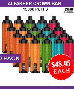 ALFAKHER CROWN BAR – 15000 PUFFS – 20 PACK