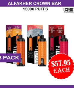 ALFAKHER CROWN BAR – 15000 PUFFS – 3 PACK