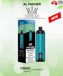 ALFAKHER CROWN BAR – GUM MINT – 15000 PUFFS