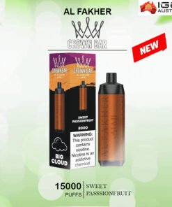ALFAKHER CROWN BAR – SWEET PASSSIONFRUIT – 15000 PUFFS