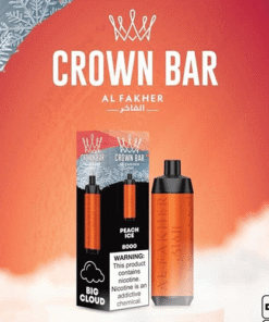 ALFAKHER CROWN BAR PEACH ICE – 8000 PUFFS