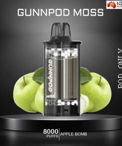 GUNNPOD MOSS – APPLE BOMB – 8000 PUFFS – POD ONLY