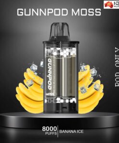 GUNNPOD MOSS – BANANA ICE – 8000 PUFFS – POD ONLY