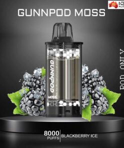 GUNNPOD MOSS – BLACKBERRY ICE- 8000 PUFFS – POD ONLY