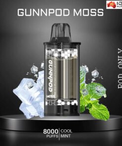 GUNNPOD MOSS – COOL MINT – 8000 PUFFS – POD ONLY
