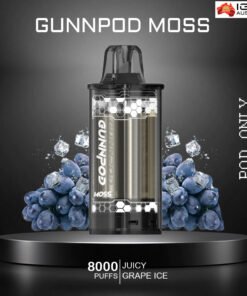 GUNNPOD MOSS – JUICY GRAPE ICE – 8000 PUFFS – POD ONLY