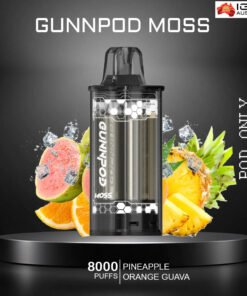 GUNNPOD MOSS – PINEAPPLE ORANGE GUAVA – 8000 PUFFS – POD ONLY