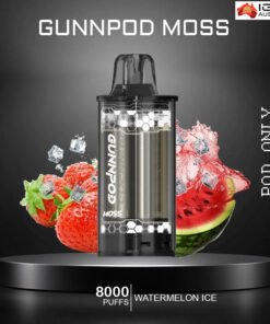 GUNNPOD MOSS – WATERMELON ICE – 8000 PUFFS – POD ONLY