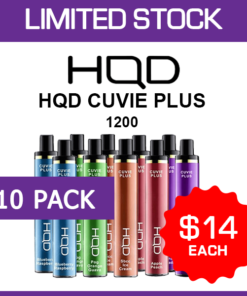 HQD CUVIE PLUS – 1200 PUFFS – 10 PACK