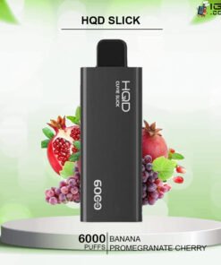 HQD SLICK BANANA PROMEGRANATE CHERRY  – 6000 PUFFS