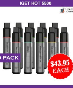 IGET HOT 5500 PUFFS – 10 PACK