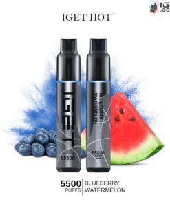 IGET HOT BLUEBERRY WATERMELON  – 5500 PUFFSslick
