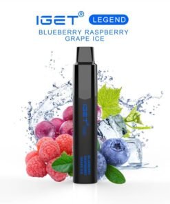 IGET LEGEND BLUEBERRY RASPBERRY GRAPE ICE – 4000 PUFFS