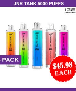 JNR CRYSTAL PRO MAX – 5000 PUFFS – 5 PACK