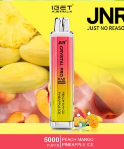 JNR CRYSTAL PRO MAX – PEACH MANGO PINEAPPLE ICE – 5000 PUFFS