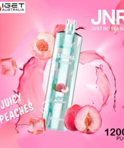 JNR SHISHA HOOKAH – JUICY PEACHES – 12000 PUFFS