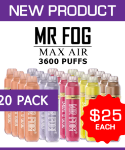 MR FOG MAX AIR – 3600 PUFFS – 20 PACK