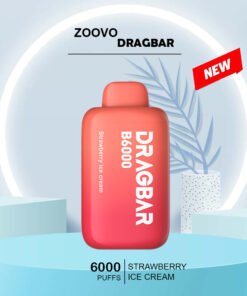 Zoovoo Dragbar Strawberry Ice Cream 6000 Puffs