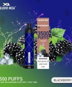 X-QLUSIVE MEGA BLACKBERRY ICE – 3500 PUFFS
