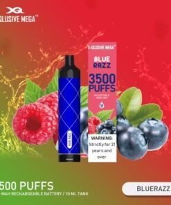 X-QLUSIVE MEGA BLUERAZZ – 3500 PUFFS