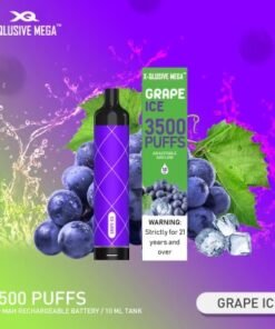 X-QLUSIVE MEGA GRAPE ICE – 3500 PUFFS