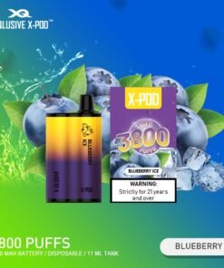 X-QLUSIVE X-POD BLUEBERRY ICE – 3800 PUFFS