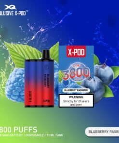 X-QLUSIVE X-POD BLUEBERRY RASPBERRY – 3800 PUFFS