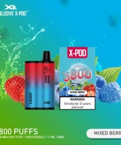 X-QLUSIVE X-POD MIXED BERRY – 3800 PUFFS
