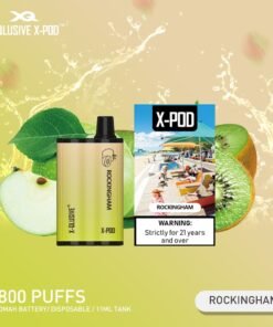 X-QLUSIVE X-POD ROCKINGHAM (Apple Kiwi Ice) – 3800 PUFFS