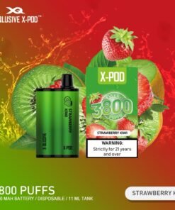 X-QLUSIVE X-POD STRAWBERRY KIWI – 3800 PUFFS