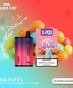 X-QLUSIVE X-POD WATERMELON BUBBLEGUM – 3800 PUFFS