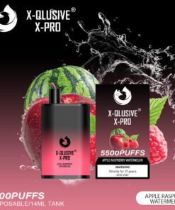 X-QLUSIVE X-PRO APPLE RASPBERRY WATERMELON – 5500 PUFFS