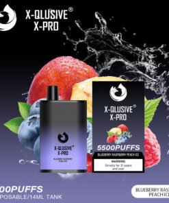 X-QLUSIVE X-PRO BLUEBERRY RASPBERRY PEACH – 5500 PUFFS