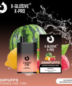 X-QLUSIVE X-PRO RASPBERRY WATERMELON LEMON – 5500 PUFFS
