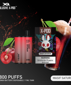 X-QLUSIVE X-POD MASIF SATURDAY (Cherry Cola Ice) – 3800 PUFFS