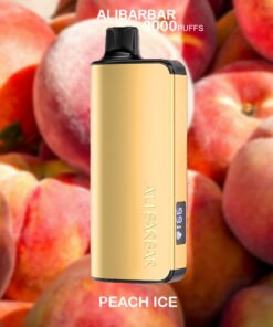 ALIBARBAR INGOT – PEACH ICE – 9000 PUFFS