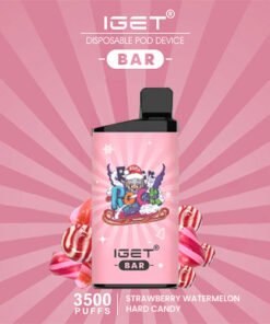IGET BAR STRAWBERRY WATERMELON HARD CANDY – 3500 PUFFS