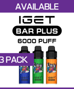 IGET BAR PLUS KIT – 6000 PUFFS  – 3 PACK