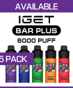 IGET BAR PLUS KIT – 6000 PUFFS  – 5 PACK