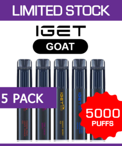 IGET GOAT – 5000 PUFFS – 5 PACK