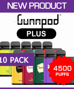 GUNNPOD PLUS – 4500 PUFFS – 10 PACK