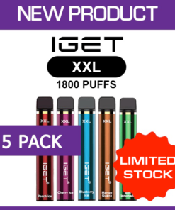 IGET XXL – 1800 PUFFS – 5 PACK