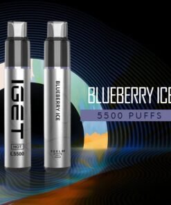IGET HOT BLUEBERRY ICE – 5500 PUFFS