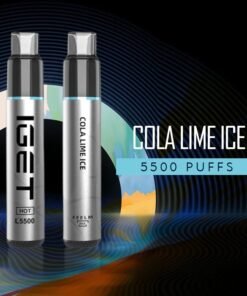 IGET HOT COLA LIME ICE – 5500 PUFFS