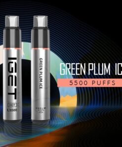 IGET HOT GREEN PLUM ICE – 5500 PUFFS