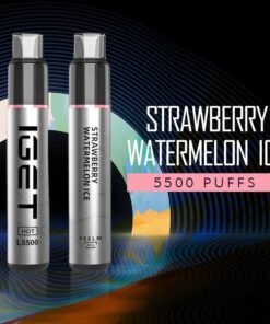 IGET HOT STRAWBERRY WATERMELON ICE – 5500 PUFFS